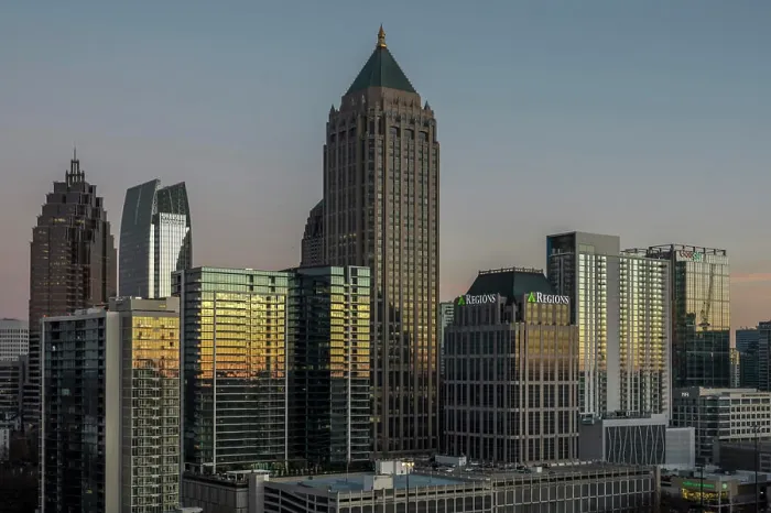 Framed Print : Skyline of Midtown Atlanta, Georgia at Dusk Framed Print : Skyline of Midtown Atlanta, Georgia at Dusk