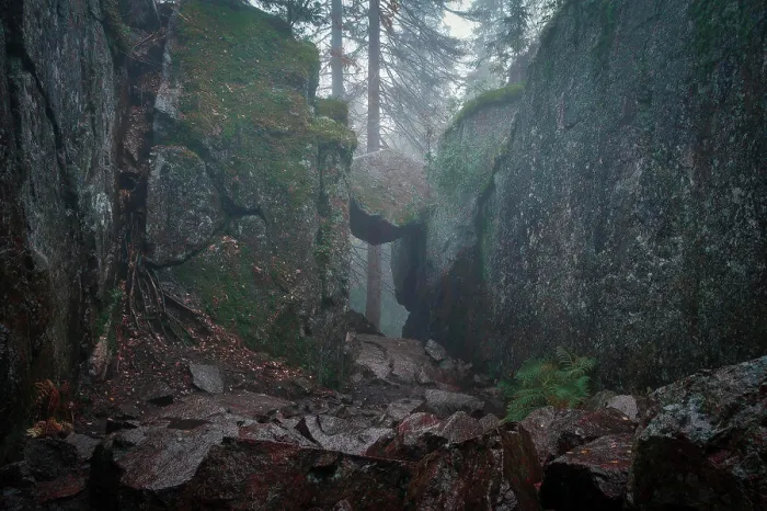 Framed Print : Slåttdalsskrevan canyon in Skuleskogen National Park in eastern Sweden Framed Print : Slåttdalsskrevan canyon in Skuleskogen National Park in eastern Sweden