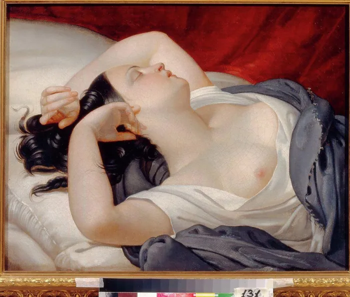 Framed Print : Sleeping Italian Woman by Pluchart Framed Print : Sleeping Italian Woman by Pluchart