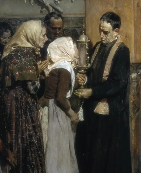 Framed Print : SOROLLA, Joaqun (1863-1923). Kissing the Relic