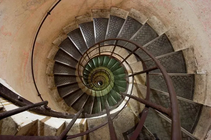Framed Print : Spiral staircase in the Arc de Triomphe, Paris, France Paris, France