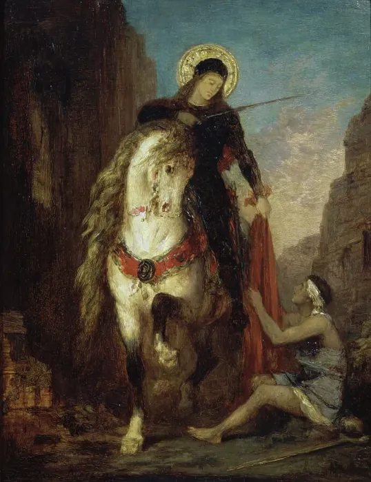 Framed Print : St. Martin by Gustave Moreau Framed Print : St. Martin by Gustave Moreau