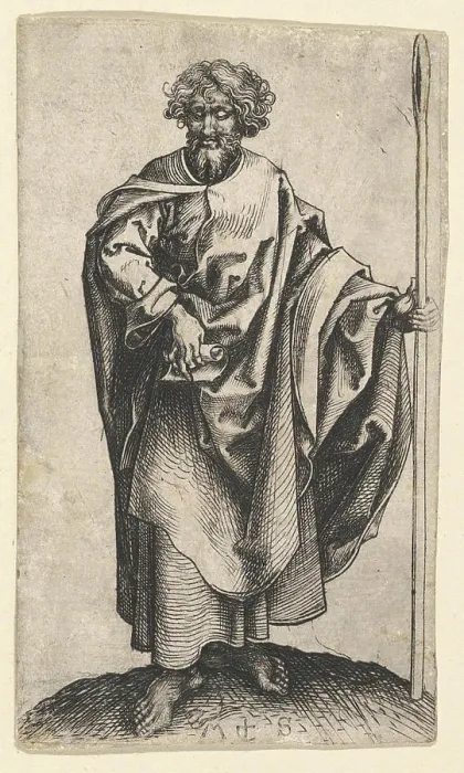 Framed Print : St. Thomas ca. 1435-1491 Martin Schongauer German. St. Thomas 367009