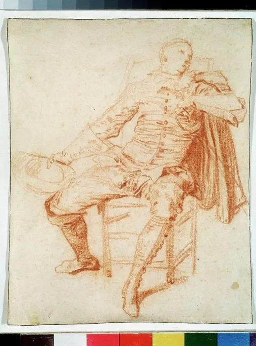Framed Print : Stage costume project by Jean Antoine Watteau Framed Print : Stage costume project by Jean Antoine Watteau