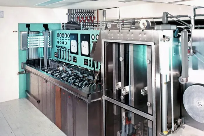 Framed Print : State of the art high speed 16mm, 35mm or 40mm color film processing machines Framed Print : State of the art high speed 16mm, 35mm or 40mm color film processing machines