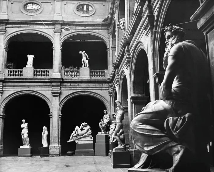 Framed Print : Statues in a courtyard, National Palace, Mexico City, Mexico