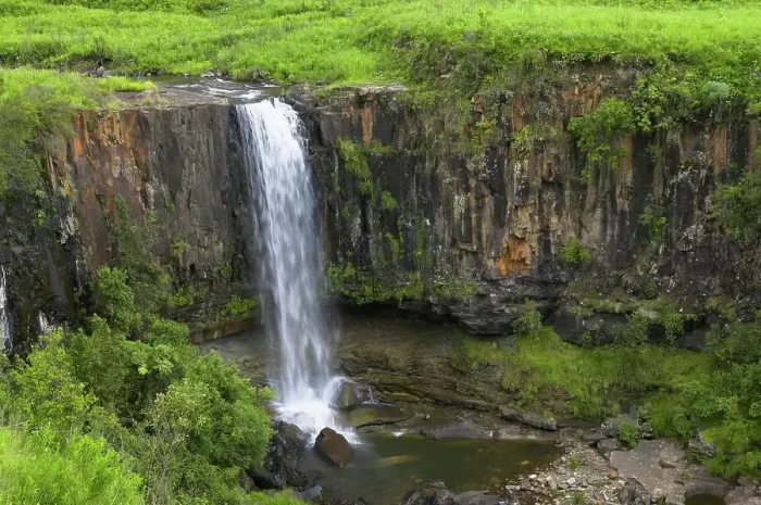Framed Print : Sterkspruit Falls. Monks Cowl. Ukhahlamba Drakensberg Park