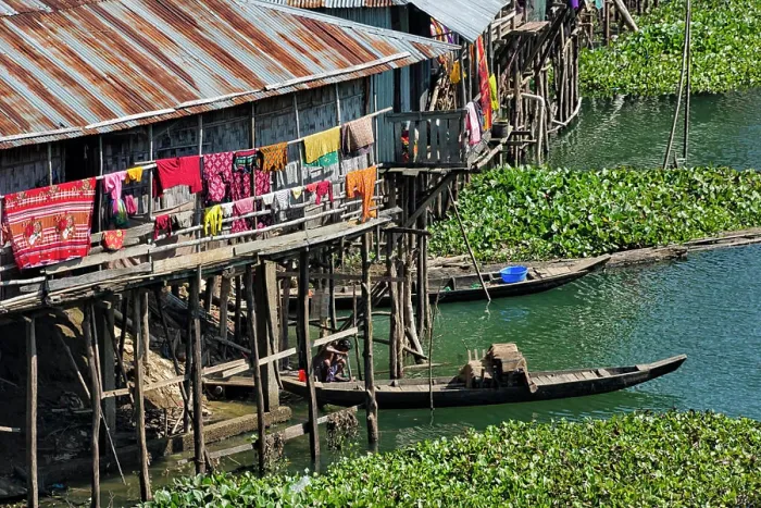 Framed Print : Stilt houses on Kaptai Lake, Rangamati, Chittagong Division, Bangladesh Framed Print : Stilt houses on Kaptai Lake, Rangamati, Chittagong Division, Bangladesh