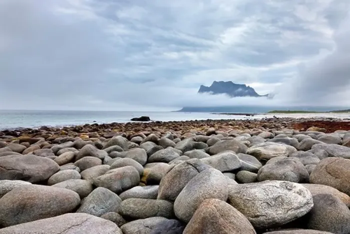 Framed Print : Stones on the beach, Utakleiv, Vestvagoya island, Lofoten Islands, North Norway, Norway Framed Print : Stones on the beach, Utakleiv, Vestvagoya island, Lofoten Islands, North Norway, Norway