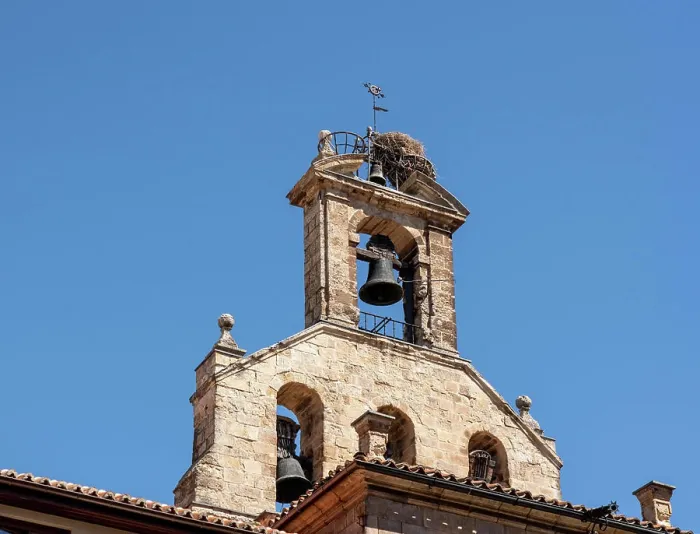 Framed Print : Stork nest on bell tower of Inglesia de San Martin de Tours in Salamanca Spain Storks nest on the bell tower of St Framed Print : Stork nest on bell tower of Inglesia de San Martin de Tours in Salamanca Spain Storks nest on the bell tower of St