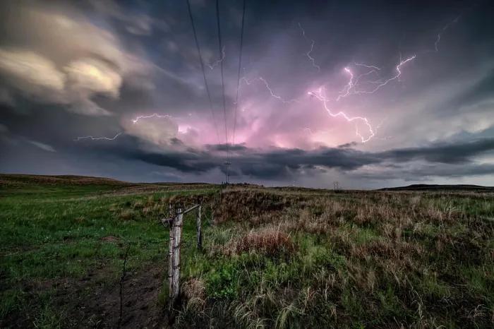 Framed Print : Storm with lightning Framed Print : Storm with lightning