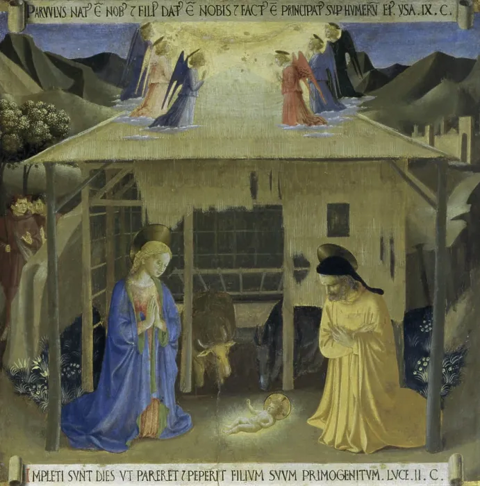 Framed Print : The Story of the Life of Christ Detail: Nativity Fra Angelico ca.( 1400-1455 / Italian) Museo di San Marco, Florence Framed Print : The Story of the Life of Christ Detail: Nativity Fra Angelico ca.( 1400-1455 / Italian) Museo di San Marco, Florence
