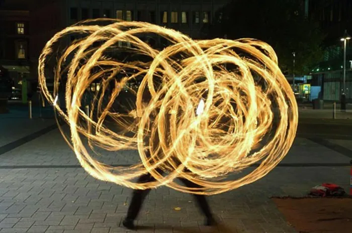 Framed Print : Street Performing Swinging Torches, Cathedral Square, Christchurch, New Zealand Framed Print : Street Performing Swinging Torches, Cathedral Square, Christchurch, New Zealand