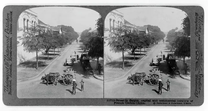 Framed Print : Street in Saigon, French Cochin-China Framed Print : Street in Saigon, French Cochin-China