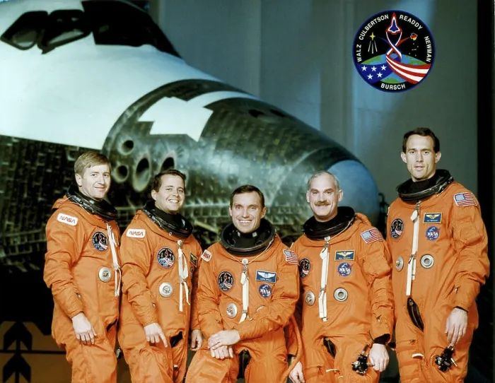 Framed Print : The STS-51 crew portrait features (left to right) Frank L Framed Print : The STS-51 crew portrait features (left to right) Frank L