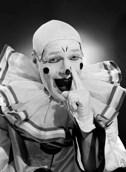 Framed Print : Studio portrait of clown Framed Print : Studio portrait of clown