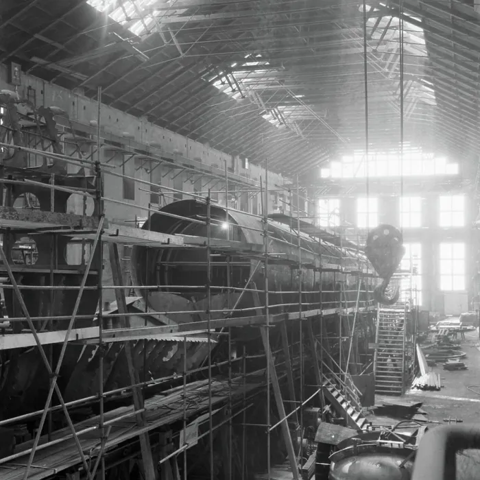 Framed Print : Submarine under building.Sweden, Blekinge, Blekinge, Karlskrona, Karlskrona, External War Gogs (depicted, City)