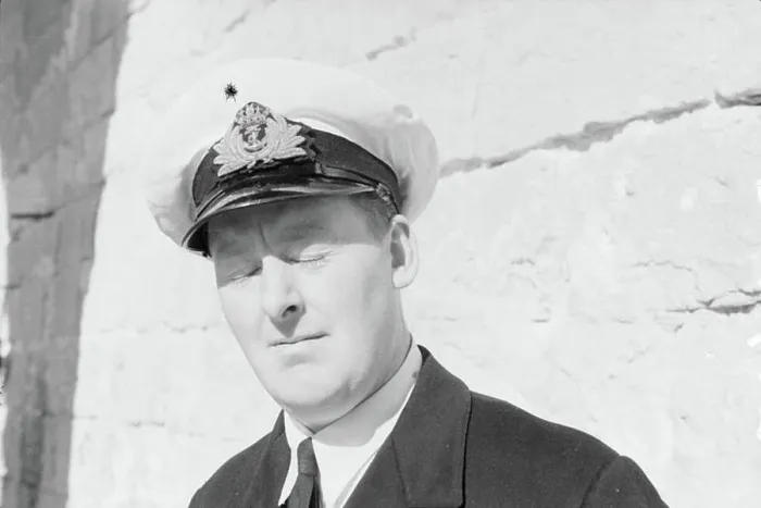 Framed Print : Submarines and Submarine Officers. 4 February 1943, Malta. Lieut Js Stevens, DSC, RN, Captain of P46 Framed Print : Submarines and Submarine Officers. 4 February 1943, Malta. Lieut Js Stevens, DSC, RN, Captain of P46