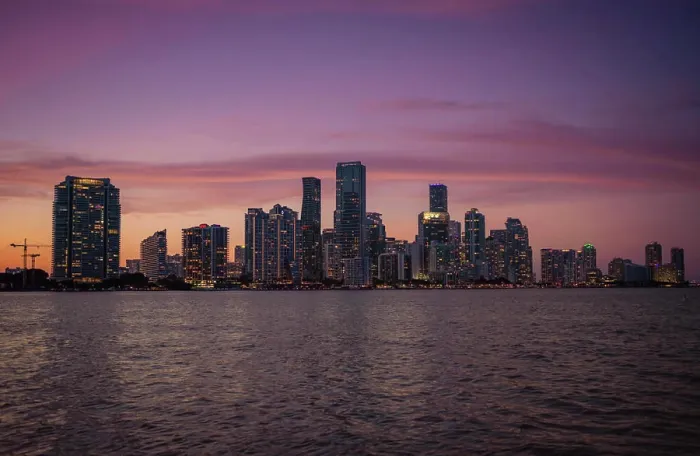 Framed Print : Summer skyline new miami skyscrapers Framed Print : Summer skyline new miami skyscrapers