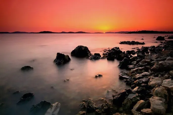 Framed Print : Sunset at the beach, Šibenik, Knin Country South Croatia, Balkans, Europe Framed Print : Sunset at the beach, Šibenik, Knin Country South Croatia, Balkans, Europe