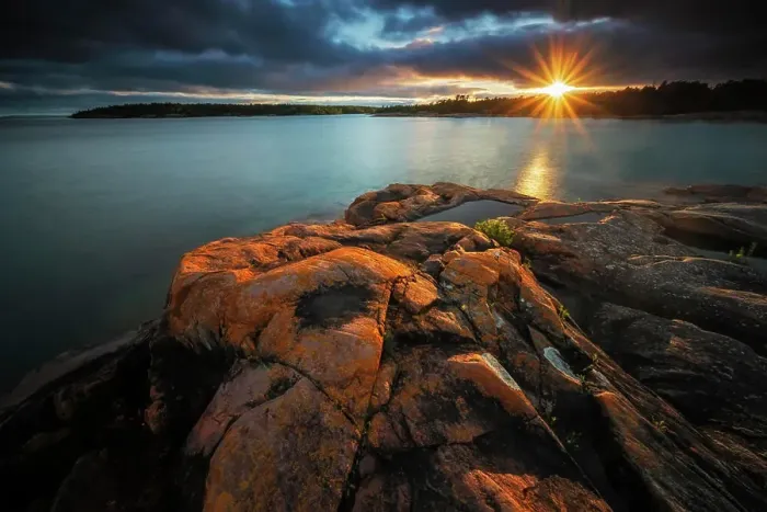 Framed Print : Sunset over Georgian bay, Killarney, Ontario, Canada Framed Print : Sunset over Georgian bay, Killarney, Ontario, Canada