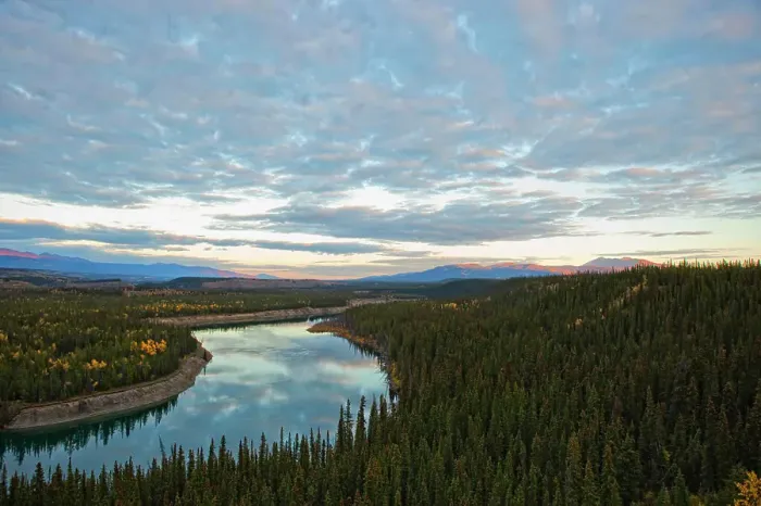 Framed Print : Sunset over Yukon River, Whitehorse, Yukon, Canada Framed Print : Sunset over Yukon River, Whitehorse, Yukon, Canada