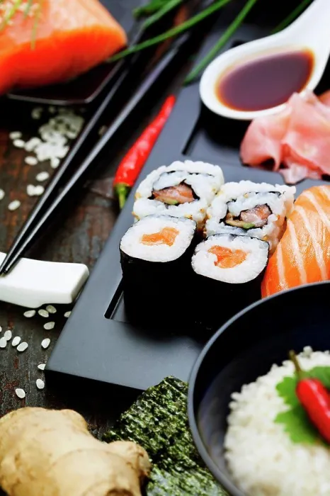 Framed Print : sushi rolls with sushi ingredients Framed Print : sushi rolls with sushi ingredients