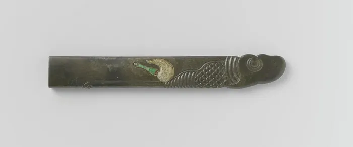 Framed Print : Sword knife hilt, anonymous, 1500 - 1900 Kozuka in the form of a pillar () With a flying range in Email Cloisononne Framed Print : Sword knife hilt, anonymous, 1500 - 1900 Kozuka in the form of a pillar () With a flying range in Email Cloisononne