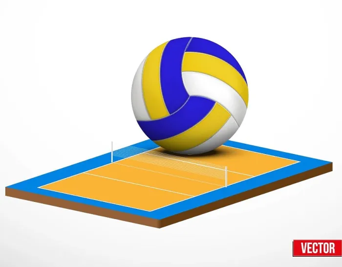 Framed Print : Symbol of a Volleyball Game And Field Symbol of a volleyball game and field in three-dimensional space