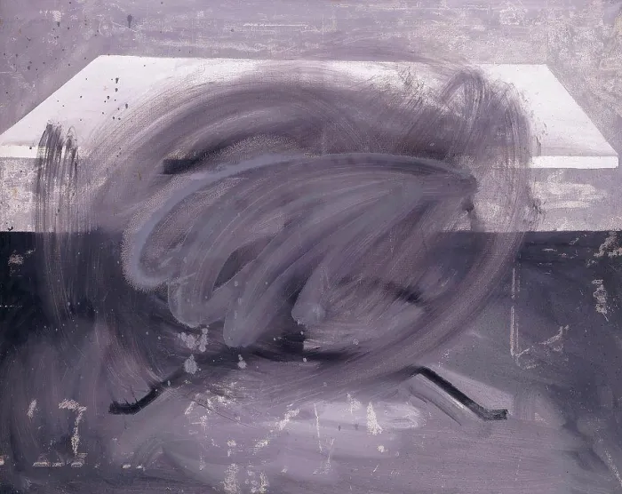 Framed Print : Table; Tisch. Gerhard Richter (b.1932). Oil on canvas. Signed and dated 1962. 90 x 114cm Framed Print : Table; Tisch. Gerhard Richter (b.1932). Oil on canvas. Signed and dated 1962. 90 x 114cm