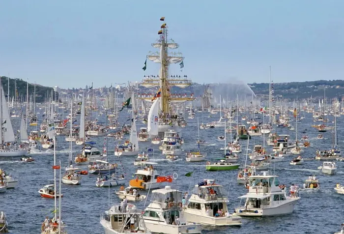 Framed Print : Tall Ships flotilla in Sydney Harbour for Australia's Bicentenary, 1988 Framed Print : Tall Ships flotilla in Sydney Harbour for Australia's Bicentenary, 1988