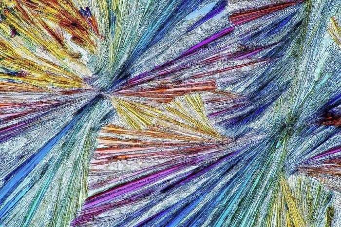 Framed Print : Tartaric acid crystallized, polarized light