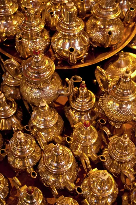 Framed Print : Teapots for sale; Marrakesh, Morocco