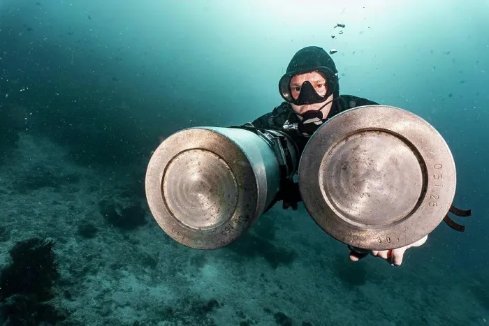 Framed Print : tech diver with side mounted air tanks in Raja Ampat / Indonesia Framed Print : tech diver with side mounted air tanks in Raja Ampat / Indonesia