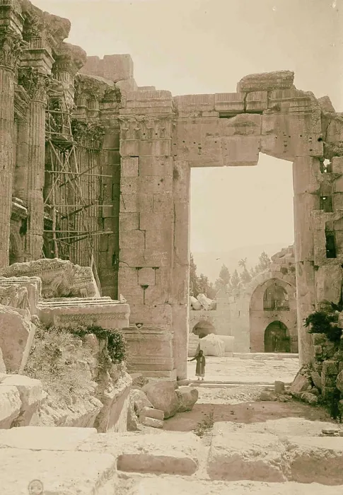 Framed Print : Temple of Bacchus 1898, Middle East Framed Print : Temple of Bacchus 1898, Middle East