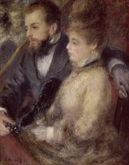 Framed Print : In the Theatre (Dans la Loge) 1873 Pierre-Auguste Renoir (1841-1919 / French) Collection Durand-Ruel, Paris Framed Print : In the Theatre (Dans la Loge) 1873 Pierre-Auguste Renoir (1841-1919 / French) Collection Durand-Ruel, Paris