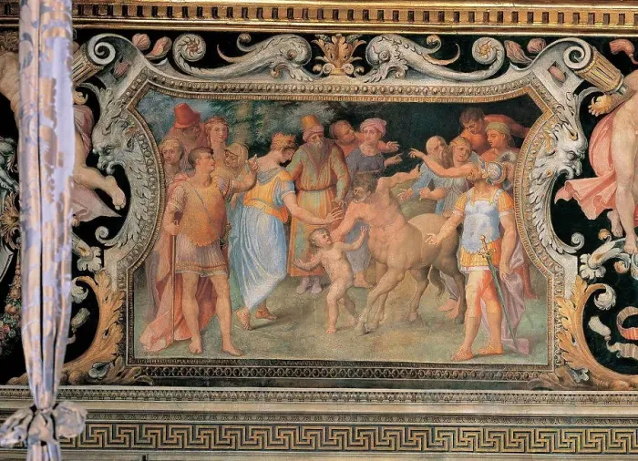 Framed Print : Thetis Entrusting the Infant Achilles to the Centaur Chiron Framed Print : Thetis Entrusting the Infant Achilles to the Centaur Chiron