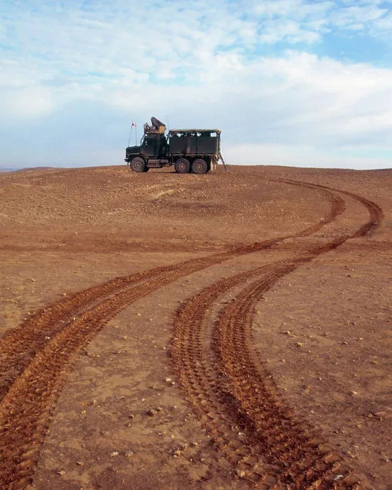 Framed Print : Tracks Leading to a US Marine 7 Ton Truck During a Combat Operation North of Haditha, Iraq Framed Print : Tracks Leading to a US Marine 7 Ton Truck During a Combat Operation North of Haditha, Iraq