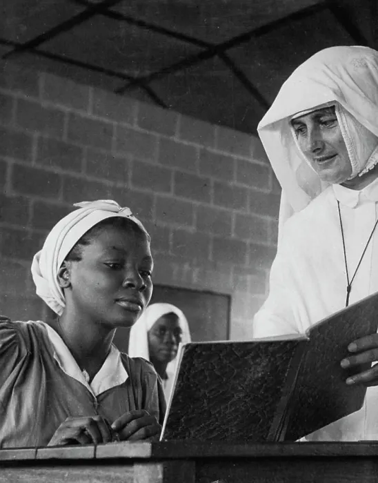 Framed Print : Training Of Women Teachers In ia -- Student receiving individual attention from a teacher Framed Print : Training Of Women Teachers In ia -- Student receiving individual attention from a teacher