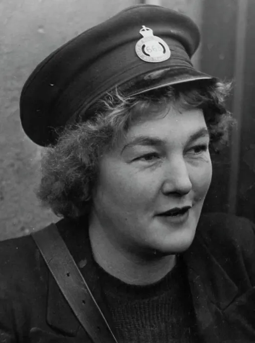 Framed Print : Tram conductress, Nora Skiba of Fort Macquarie Depot Framed Print : Tram conductress, Nora Skiba of Fort Macquarie Depot