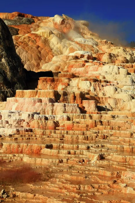 Framed Print : The TravertineTerraces and Pools of Mammoth Hot Springs in Yellowstone National Park in Wyoming Framed Print : The TravertineTerraces and Pools of Mammoth Hot Springs in Yellowstone National Park in Wyoming