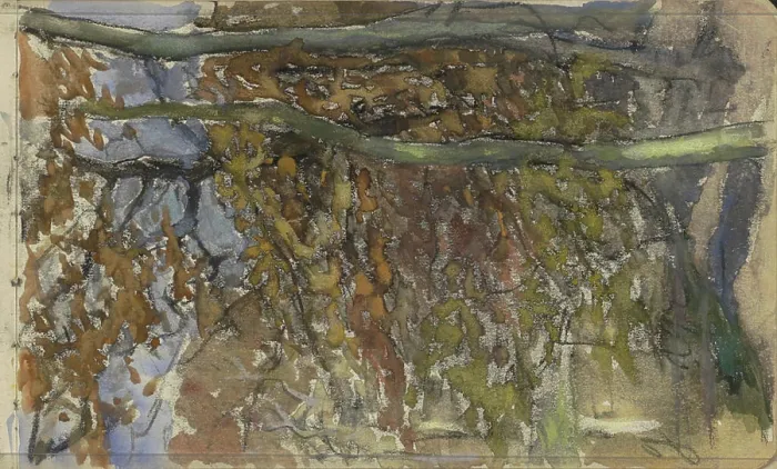 Framed Print : Trees in a hilly landscape, Johan Antonie de Jonge