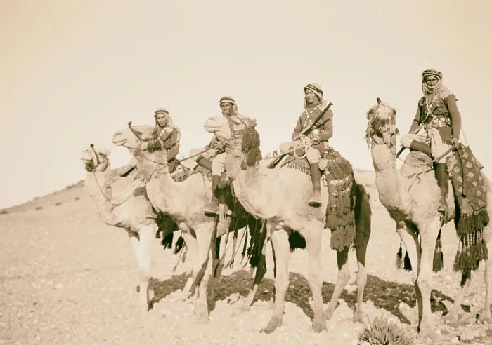 Framed Print : A tribal lunch at cavalry post at Tel-el-Meleiha Framed Print : A tribal lunch at cavalry post at Tel-el-Meleiha