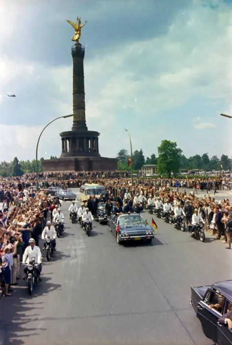 Framed Print : Trip to Europe: Germany, West Berlin: President Kennedy in motorcade with Willie Brandt Framed Print : Trip to Europe: Germany, West Berlin: President Kennedy in motorcade with Willie Brandt