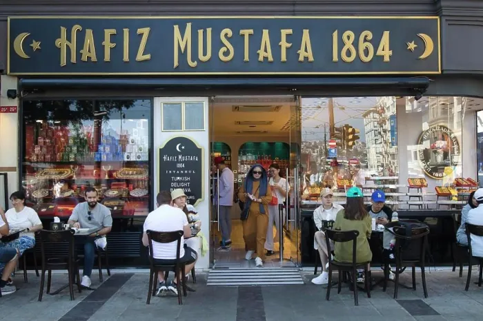 Framed Print : Turkey, , travel, pastry shop, Europe, people, street scene, Istanbul