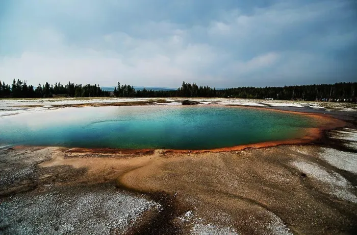 Framed Print : Turquoise Pool geysir in Yellowstone National Park, Wyoming Framed Print : Turquoise Pool geysir in Yellowstone National Park, Wyoming