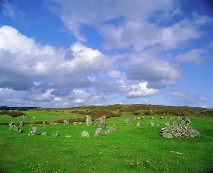 Framed Print : Co Tyrone, Beaghmore Stone Circles, Sperrin Mountains
