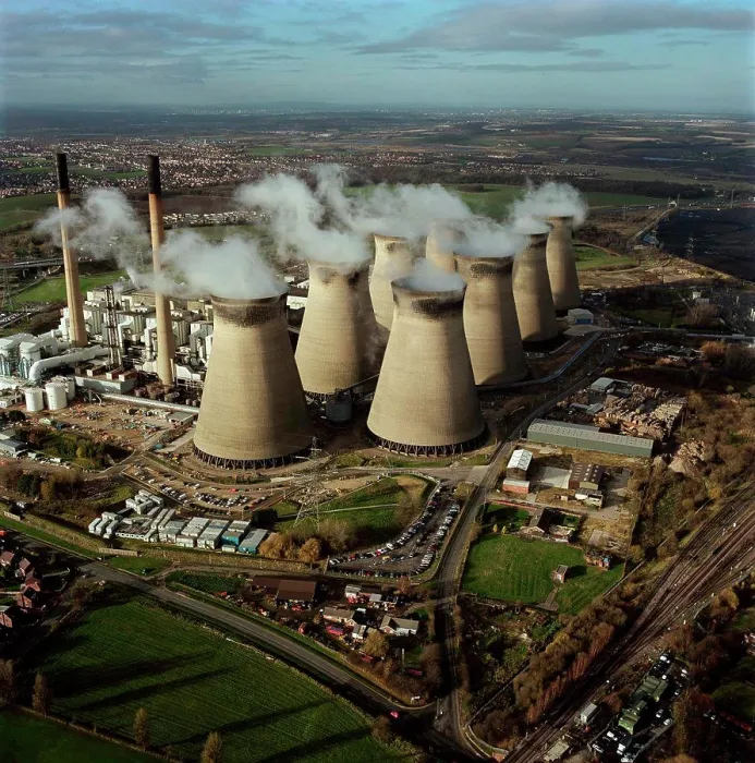 Framed Print : UK, North Yorkshire, Aerial view of Drax Power Station Framed Print : UK, North Yorkshire, Aerial view of Drax Power Station