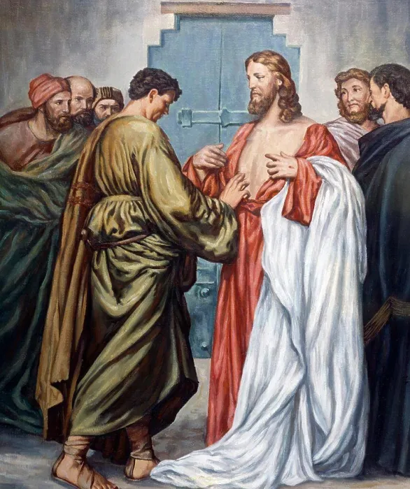 Framed Print : Unbelieving Thomas by Antonio Ciseri, (1821-1891)