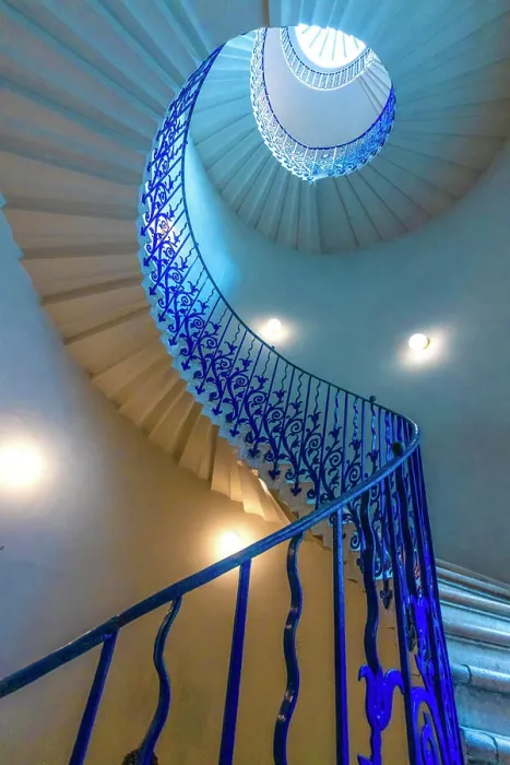 Framed Print : United Kingdom, England, Greenwich. Looking up at Tulip Stairs in Queen's House Framed Print : United Kingdom, England, Greenwich. Looking up at Tulip Stairs in Queen's House